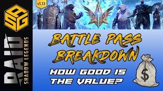 Battle Pass S01 breakdown | Worth it or not? | How good is the value? | RAID: Shadow Legends
