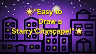 "Learn to Draw a Starry Cityscape!" #howtodraw #arthub #asmr #fyp #ad