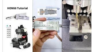 How to Decode and Cut Honda HON66 Key with Lishi and 2M2 Tank 2 Pro- OBDII365