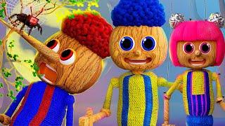 Wooden Cha-Cha, Wooden Chicky, Wooden Boom-Boom & Wooden Lya-Lya | D Billions Kids Songs