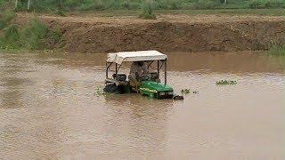 John Deere Tractor Stuck In River