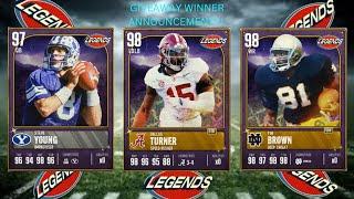 Final Legends Release! HUGE LTD PULL In NCAA 25! Giveaway Winner Announced!