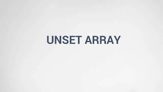 09 - How to use Array Function: unset