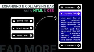 Expanding & Collapsing Button Bar like read more in Html And CSS | WebKitCoding