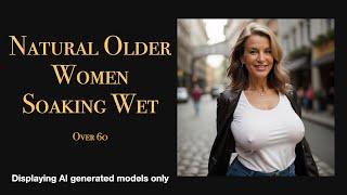 4K AI Natural Older Woman Over 60 Soaking Wet