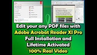 Adobe Acrobat Reader XI Pro full installation guide and life time activate