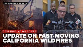 Officials detail wildfire devastation in California