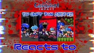 Genshin impact reacts to SONIC.EXE 2011x || FNF MOD || NEON1094