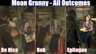 RDR2 Arthur Robbing Granny All Choices & Epilogue Outcomes - Red Dead Redemption 2 PS4 Pro