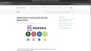 1. Getting Started | MERN Stack tutorial Heroku deployment