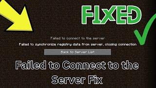 How to Fix failed to synchronize registry data from server closing connection