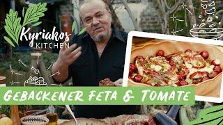 Gebackener Feta Schafskäse mit Tomaten - Original Griechischer Ofenkäse | Kyriakos Kitchen