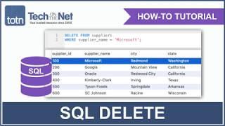 How to use the SQL DELETE Statement