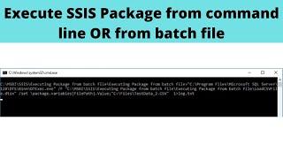 50 Execute SSIS Package from command line | Execute SSIS Package from batch file