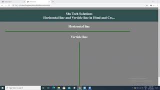 Vertical line and Horizontal line In Html CSS | Vertical line | Horizontal line
