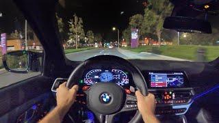 2021 BMW M3 Competition POV Night Drive (3D Audio)(ASMR)