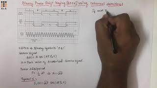 DC#26 Binary Shift Keying (BPSK) representation and BPSK using coherent detection || EC Academy