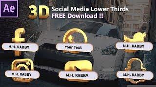 3D Social Media Lower Thirds Pack Free  Download For Adobe After Effects - How To Use It (tutorial)