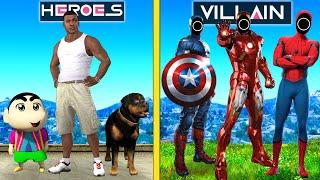 Super Heroes VS Super Villains in SQUID GAMES in GTA 5 ( PART 2)