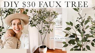 HOW TO: DIY $30 FAUX TREE - so easy & fun (Rental Made Home Ep.5)