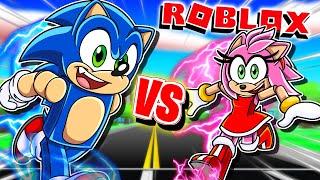 ‍️  Sonic VS Amy!! - Roblox Speed Battle (Speed Simulator)