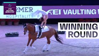 Manon Moutinho  takes crown first time ever! | Winning Round | FEI Vaulting World Cup™ Final 2022