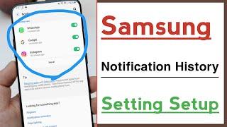 Samsung Notification History Setup 2024