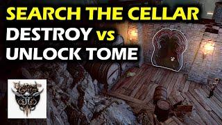 Search The Cellar: Destroy Tome vs Unlock Tome | All Endings |Baldur's Gate 3 Side Quest Walkthrough