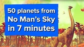 50 planets from No Man's Sky in 7 minutes (PS4 gameplay)