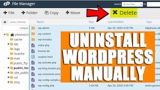 [LIVE] How to uninstall WordPress manually?