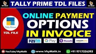 Online Payment Mode in Tax Invoice TDL File in Tally Prime | Tally Prime Free TDL Download  Free TDL