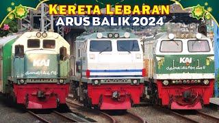 Kumpulan Kereta Api ARUS BALIK SPESIAL LEBARAN 2024 di JAKARTA ! Ada Masinis Ramah Lokomotif Spesial