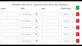 How to store Repeater Data into Database using PHP(Laravel) | Multi Data Insert in php(laravel)