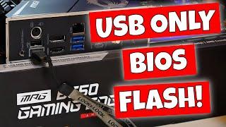 How To Use BIOS Flash Back Button MSI MPG B550 Gaming Edge WiFi For CPU Upgrades