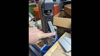 how to change the belt on your Bucktool BD4801 - sanding belt change