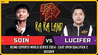 WC3 - [ORC] Soin vs Lucifer [UD] - Decider - Being Esports World Series 2024 - West Open Qualifier