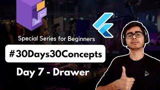 Drawer in Flutter  | Complete Flutter Crash Course | Flutter Widgets | 30DaysOfFlutter