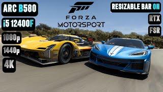 Forza Motorsport Arc B580 FPS TEST | Forza Motorsport 2023 Arc B580 & i5 12400F Benchmark