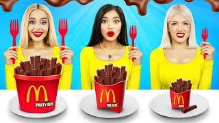 Tantangan Makanan Coklat Besar, Medium, dan Kecil! Makan Permen & Coklat Raksasa VS Mini oleh RATATA