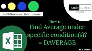 Super powerful DAVERAGE Formula in Excel || Basic to Advance Microsoft Excel