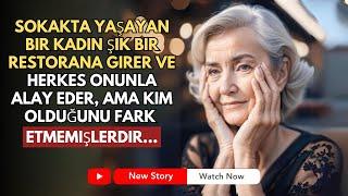 80 YAŞINDAKI EVSIZ KADIN ŞIK BIR RESTORANA GIRIYOR VE HERKES DALGA GEÇIYOR, ANCAK ONUN KIM...