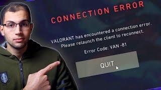 Fix Valorant Connection Error In 1 Minute Error Code:VAN _81