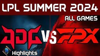 JDG vs FPX Highlights ALL GAMES LPL Summer 2024 JD Gaming vs FunPlus Phoenix by Onivia