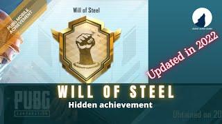 how to complete will of steel achievement in pubg mobile, bgmi