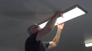 48-in White LED 5CCT Flat Panel Ceiling Light (FP1247-AL5-48LFC) Installation