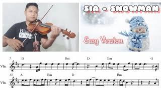 [Free Sheet] SIA - SNOWMAN || Violin With Sheet Music