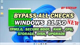 BYPASS ALL CHECKS WINDOWS 11 -  RAM - CPU - TPM - SECURE BOOT - STORAGE - DISK