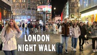 Central London Night Walk | West End and Mayfair at night - Sep 2022 |London Night walk 4K