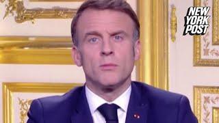 Emmanuel Macron says he will not step down after French government toppled