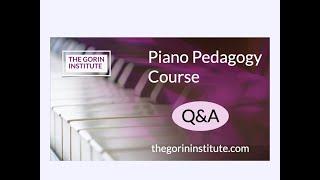 Piano Pedagogy Courses Q&A sneak peek